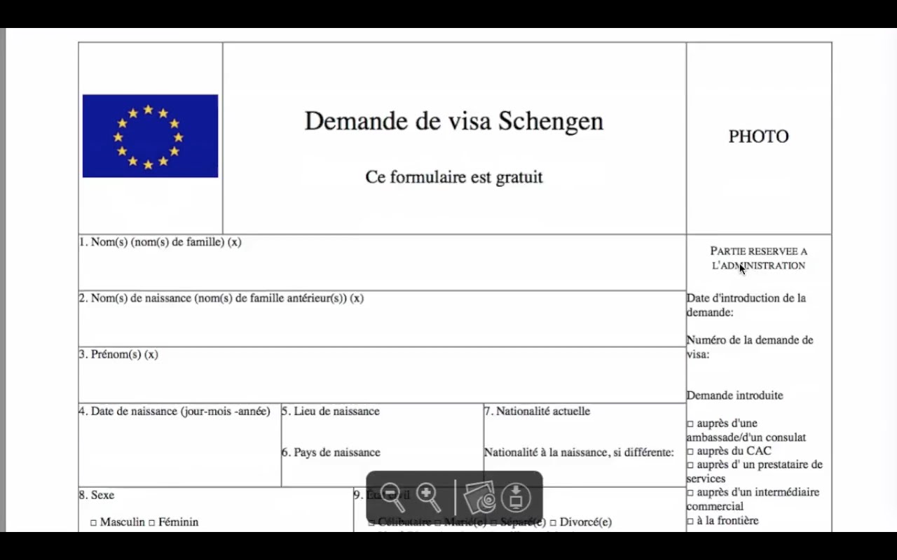 visa formulir download schengen ESPAGNE FORMULAIRE SCHENGEN VISA PDF